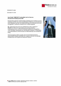Pressemitteilung: OMNITURM nominierung internationaler Hochhauspreis 2020